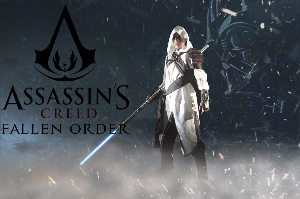 Affiche fictive crossover Assassin Creed's et STAR WARS